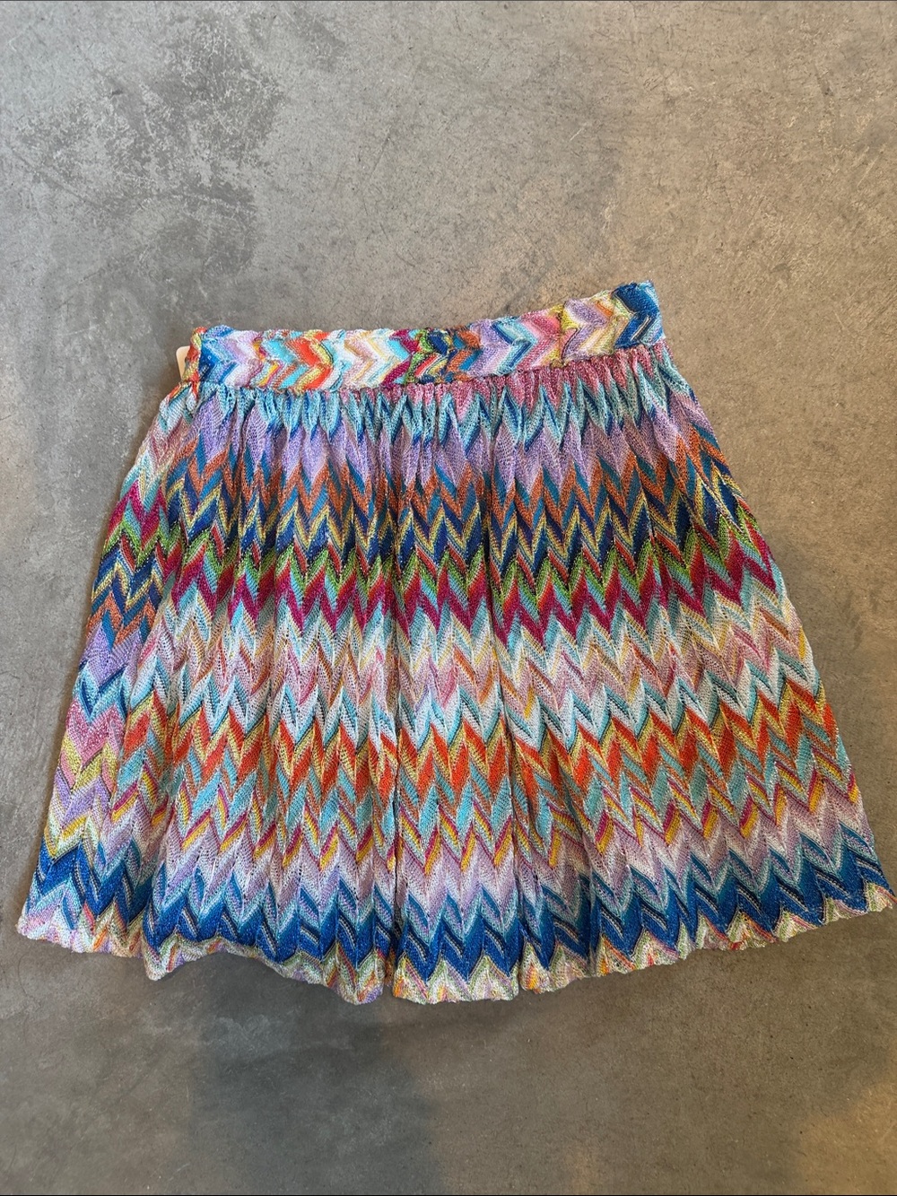 Missoni Multicolor Zigzag Knit Shorts in Pastel & Jewel Tones - Picture 9 of 9